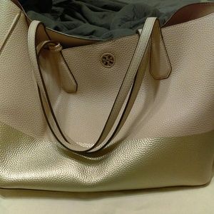 Gold and Pink Tory Burch tote